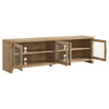 Brenham - 79" 4-Door TV Stand Media Console - Washed Oak