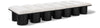 Pavilion - 14 Piece Modular Bench With Black Base