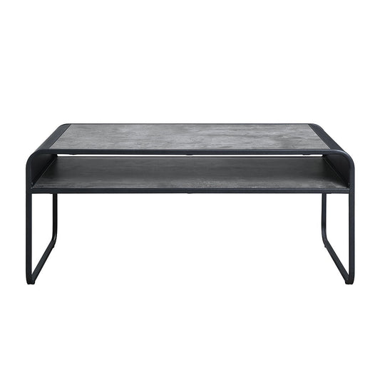 Raziela - Coffee Table - Concrete Gray & Black