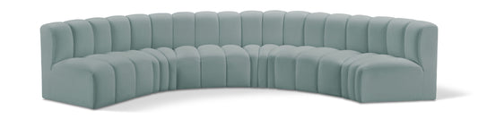 Arc - Faux Leather 6 Piece U-Shaped Modular Sofa