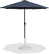 Fiji - Aluminum Patio Umbrella With Round White And Black Base