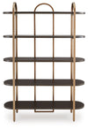 Brentmour - Bookcase - Brown / Gold Finish
