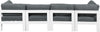 Nizuc - Outdoor Patio 4 Seat Modular Sofa With White Frame