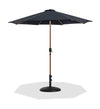 Fiji - Aluminum Patio Umbrella With Round Black And Teak Base