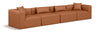 Cube - Modular 4 Piece Sofa - Cognac