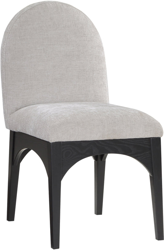 Waldorf - Chenille Dining Side Chair With Black Legs
