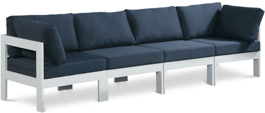 Nizuc - Outdoor Patio 4 Seat Modular Sofa With White Frame