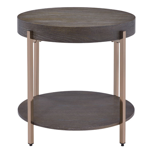Weyton - End Table - Light Brown & Champagne