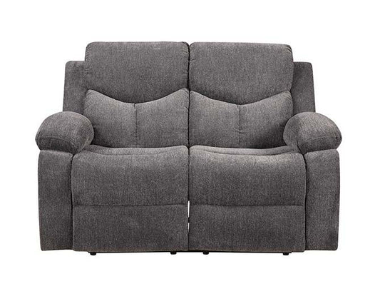Kalen - Motion Loveseat - Gray Chenille