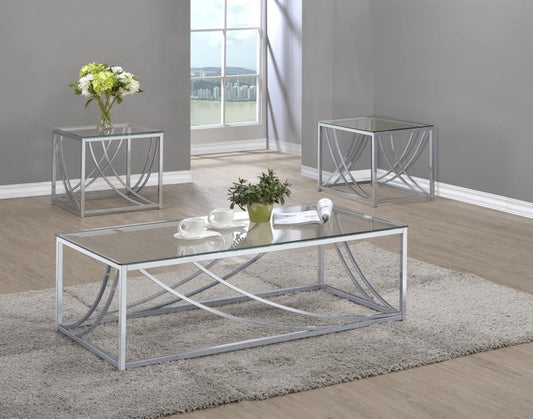 Lille - Glass Top Coffee And End Table Set