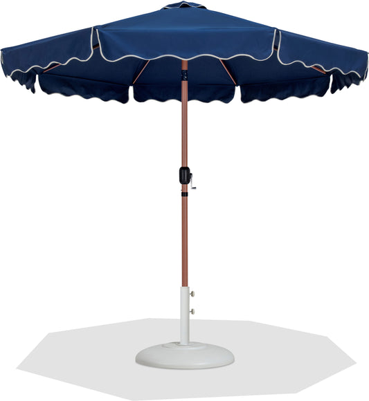 Amalfi - Patio Umbrella - White Base / Light Brown Pole