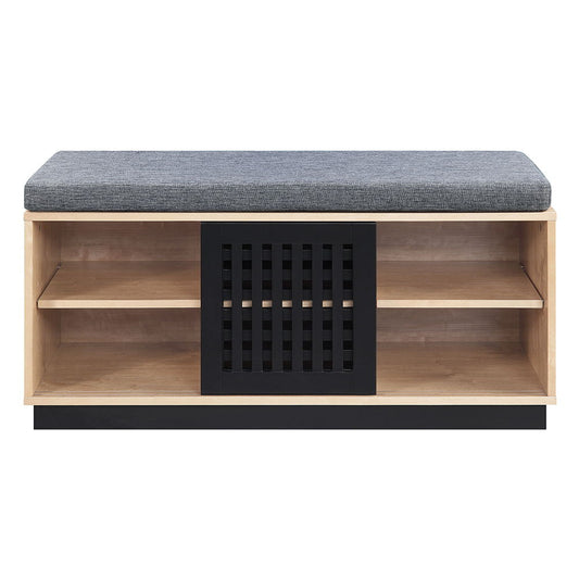 Gamaliel - Bench With Storage - Oak & Espresso