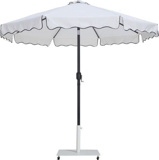 Amalfi - Aluminum Patio Umbrella - White Base / Black Pole