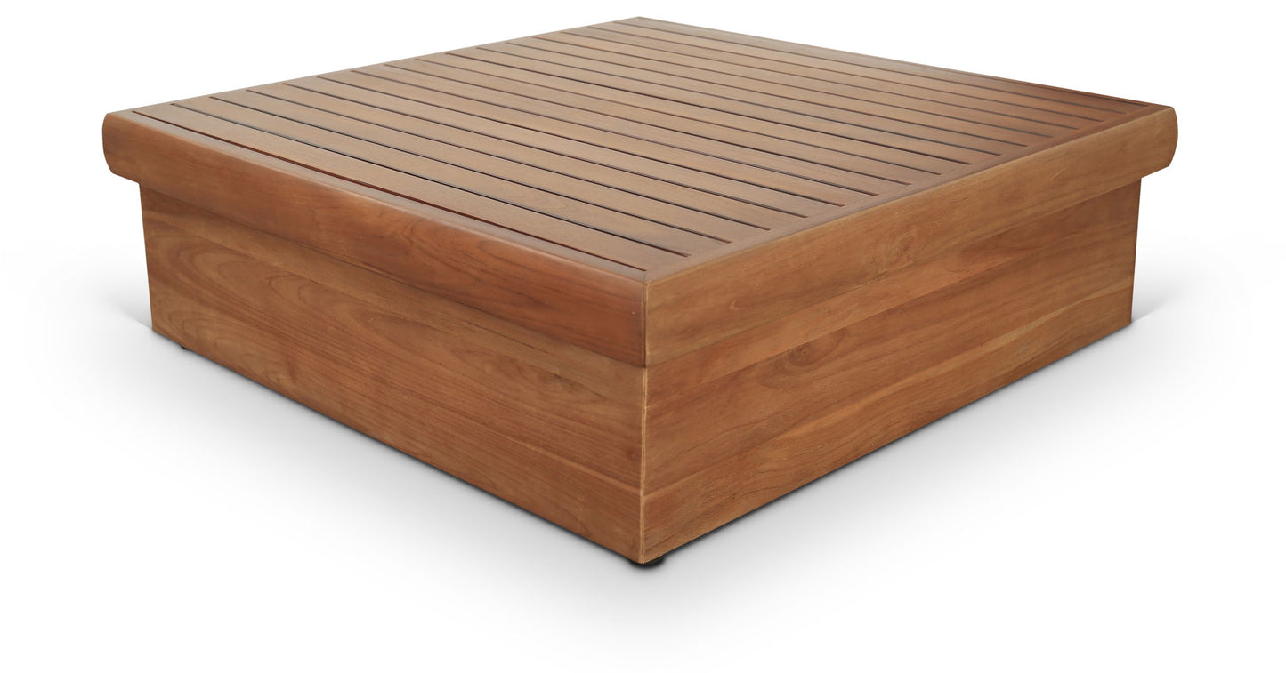 Mirella - Teak Wood Outdoor Patio Coffee Table - Natural