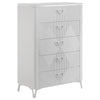 Cassia - 5-Drawer Bedroom Chest Of Drawers - White High Gloss