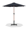Fiji - Aluminum Patio Umbrella With Square Black And Teak Base