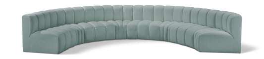 Arc - Faux Leather 8 Piece U-Shaped Modular Sofa