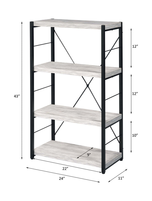 Jurgen - Bookshelf - Antique White & Black