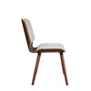 Nemesia - Accent Chair - White PU & Walnut