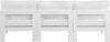 Nizuc - Outdoor Patio 3 Seat Armless Modular Sofa With White Frame