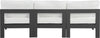 Nizuc - Outdoor Patio 3 Seat Armless Modular Sofa With Gray Frame