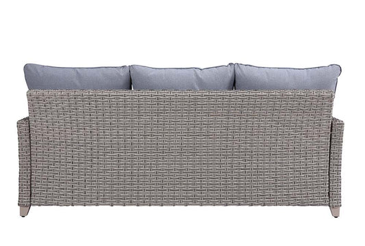 Greeley - 4 Piece Patio Sofa Set - Gray Fabric & Gray