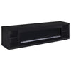 Deiter - 79" TV Stand Fireplace Media Console - Black