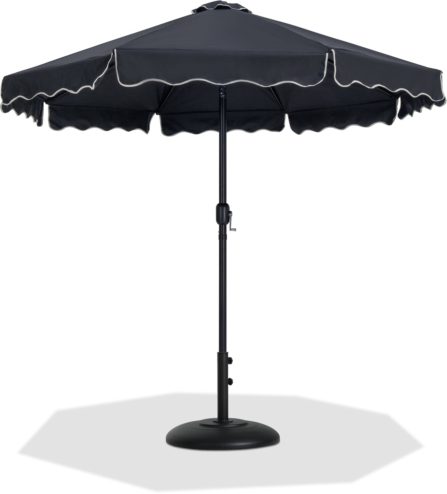 Amalfi - Patio Umbrella - Black Base / Black Pole