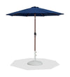 Fiji - Aluminum Patio Umbrella With Round White And Teak Base