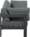 Nizuc - Outdoor Patio 2 Seat Modular Sofa With Gray Frame