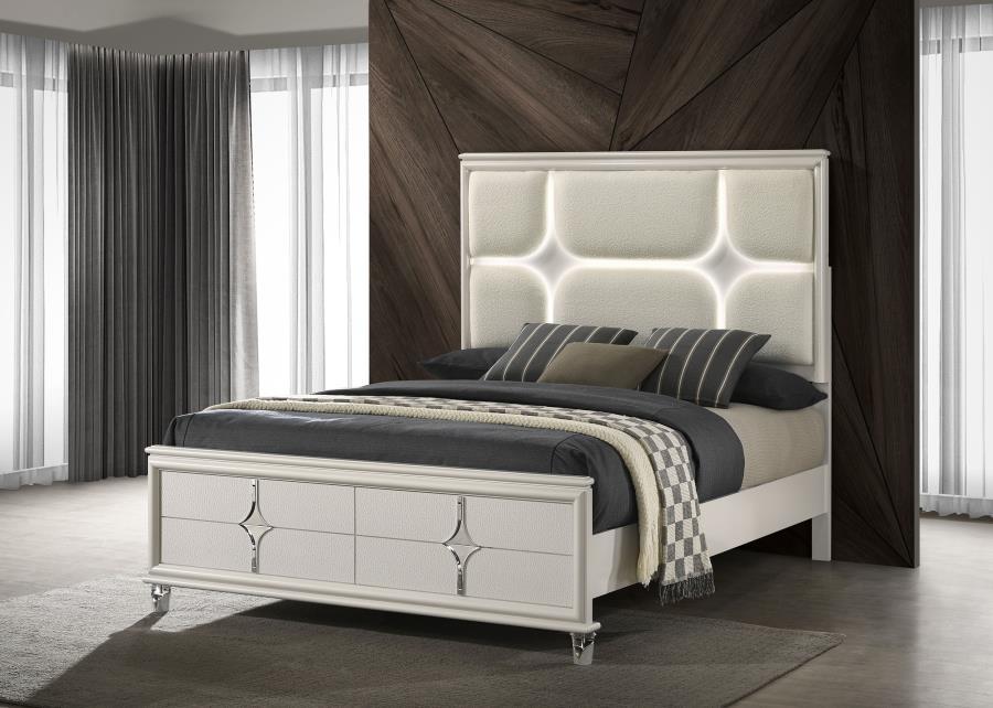 Olivia - Panel Bed LED Headboard