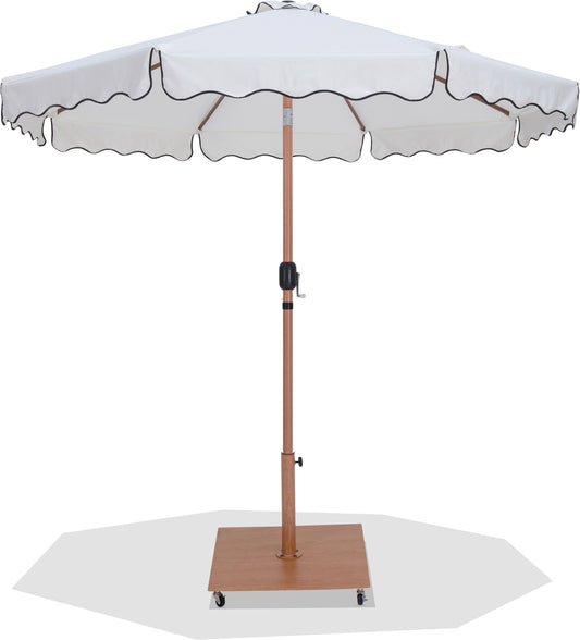 Amalfi - Aluminum Patio Umbrella - Light Brown Base / Light Brown Pole
