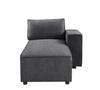 Silvester - Modular Chaise With 2 Pillows - Gray Fabric