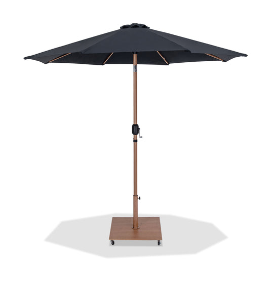 Fiji - Aluminum Patio Umbrella With Square Teak Base