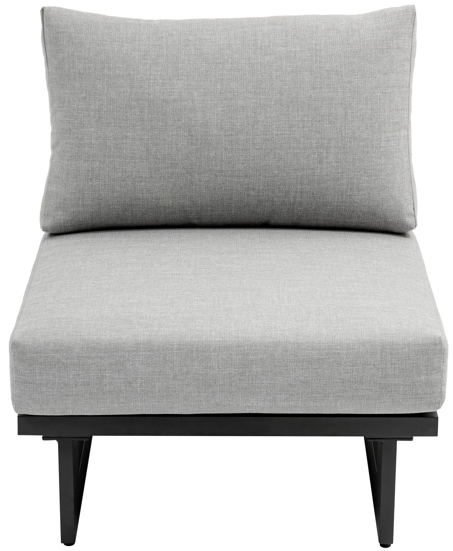 Maldives - Water Resistant Outdoor Patio Armless Chair With Gray Frame