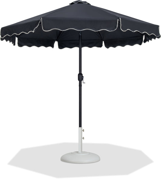 Amalfi - Patio Umbrella - White Base / Black Pole