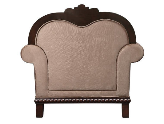 Chateau De Ville - Chair With Pillow (Same Lv01590) - Fabric & Espresso
