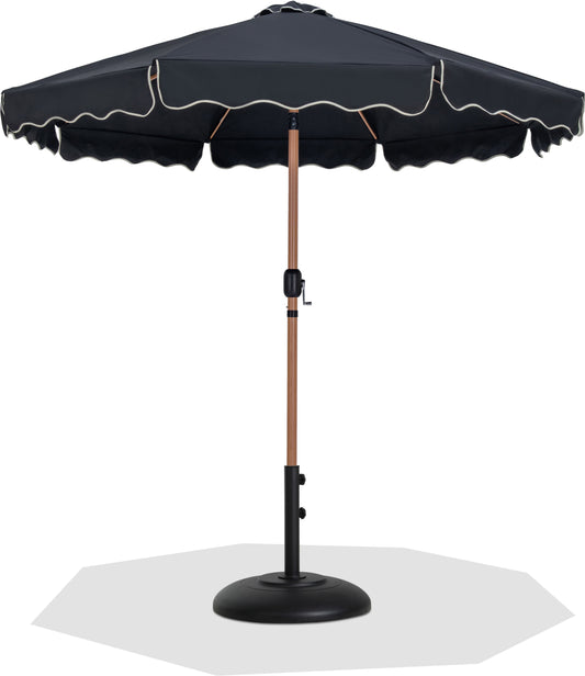Amalfi - Patio Umbrella - Black Base / Light Brown Pole