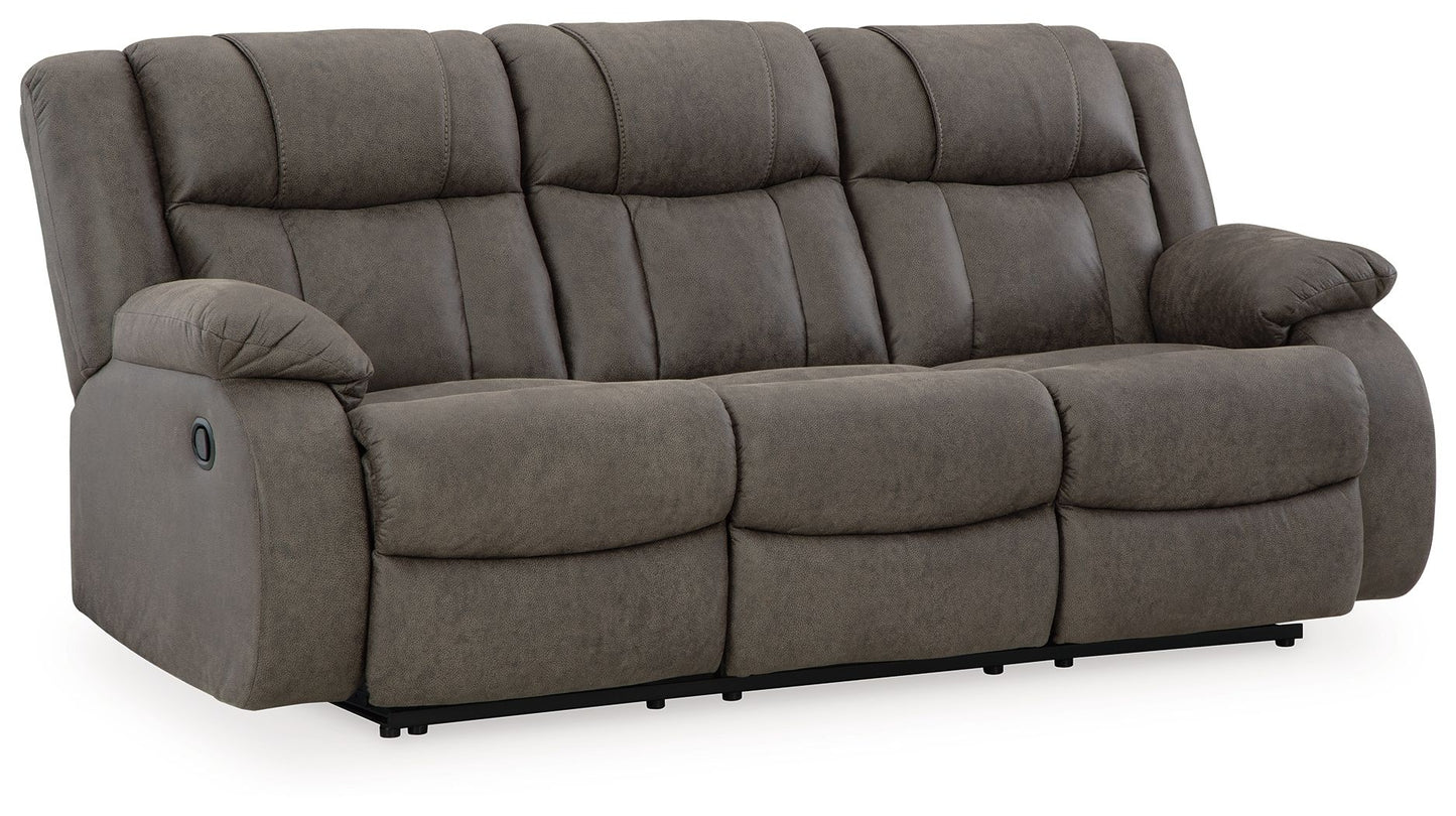 First Base - Reclining Sofa - Gunmetal
