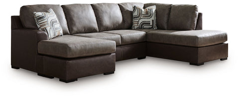 Dark Brown / 2 Pc. Right Arm Facing Corner Chaise Sleeper Sectional