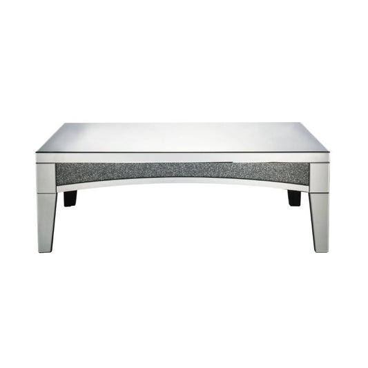 Noralie - 48" Coffee Table - Mirrored & Faux Diamonds