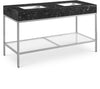 Marmo - Engineered Marble Bathroom Vanity With Chrome Base