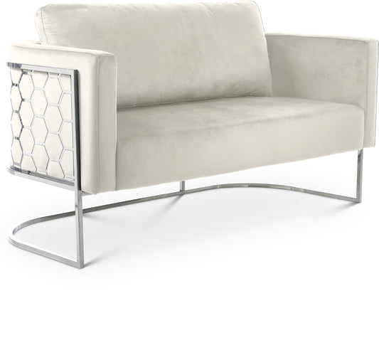 Casa - Loveseat with Chrome Legs