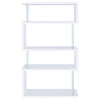 Emelle - 4-Shelf Glass Panel Bookshelf