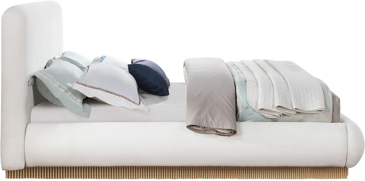 Rigby - Linen Bed With Natural Base