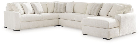 Pearl Silver / 4 Pc. Right Arm Facing Corner Chaise Sectional