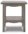 Charina - Square End Table - Antique Gray