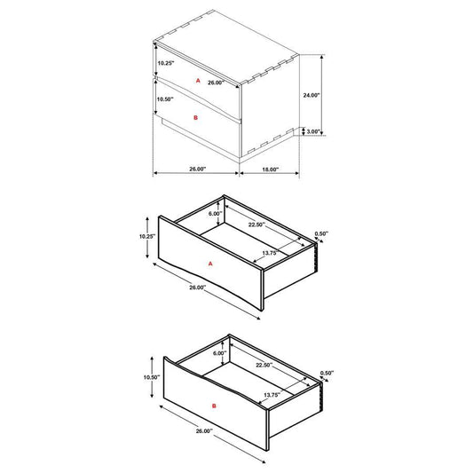 Winslow - 2-Drawer Nightstand - Smokey Walnut