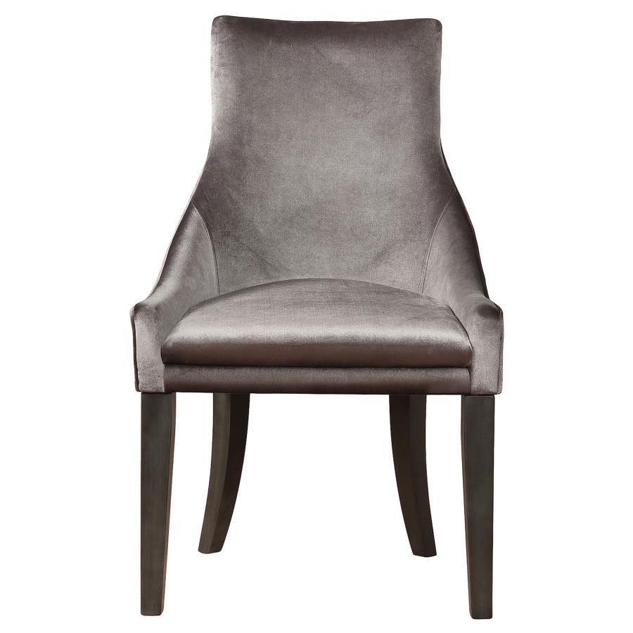 Phelps - Velvet Upholstered Dining Side Chair (Set of 2) - Gray
