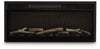 Entertainment Accessories - Fireplace Insert With Faux Birch Log Set - Black